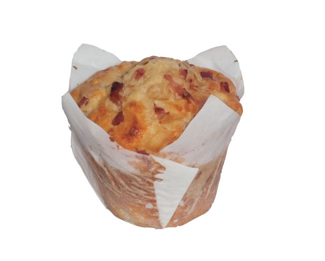 bacon cheese and onion muffin